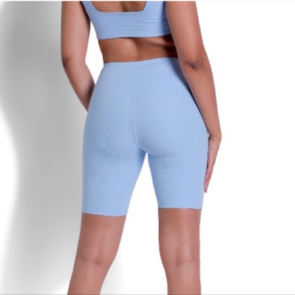 EUC Girlfriend Collective Ribbed Bike Short Blue size S - Picture 3 of 7